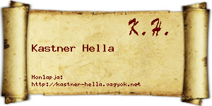 Kastner Hella névjegykártya